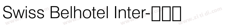 Swiss Belhotel Inter字体转换